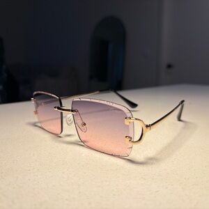 Cartier Pink and Gold Sunglasses
